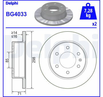 Brzdový kotouč DELPHI BG4033