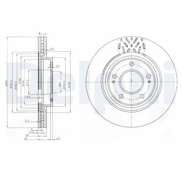 Brzdový kotouč DELPHI BG4034