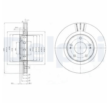 Brzdový kotouč DELPHI BG4038