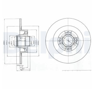 Brzdový kotouč DELPHI BG4044