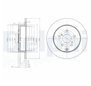 Brzdový kotouč DELPHI BG4051