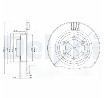 Brzdový kotouč DELPHI BG4052