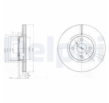 Brzdový kotouč DELPHI BG4054