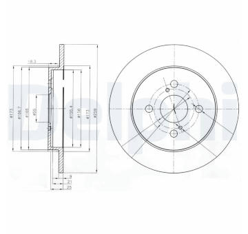 Brzdový kotouč DELPHI BG4055
