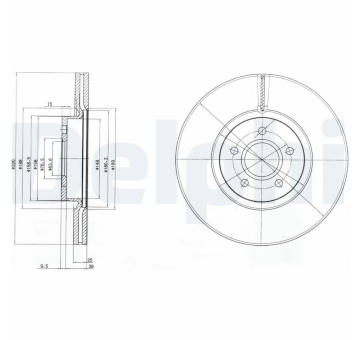 Brzdový kotouč DELPHI BG4056