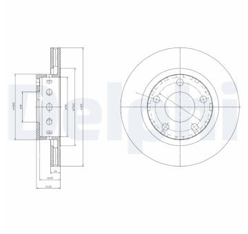 Brzdový kotouč DELPHI BG4057