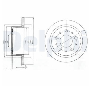 Brzdový kotouč DELPHI BG4062