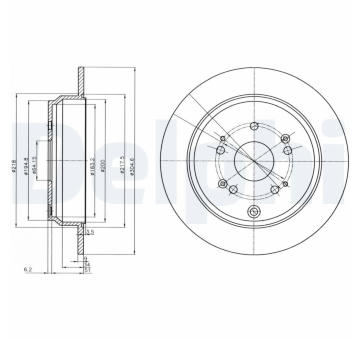 Brzdový kotouč DELPHI BG4064C