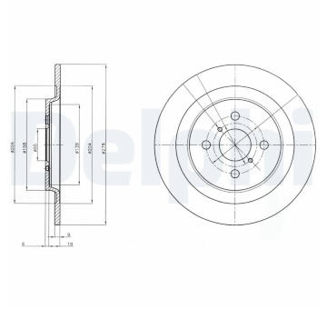 Brzdový kotouč DELPHI BG4076