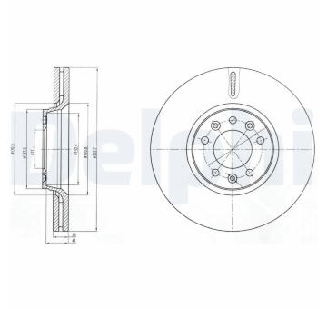 Brzdový kotouč DELPHI BG4083C