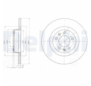 Brzdový kotouč DELPHI BG4085
