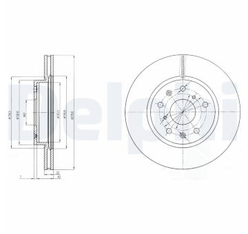 Brzdový kotouč DELPHI BG4093C