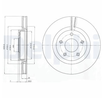 Brzdový kotouč DELPHI BG4109C