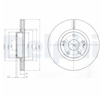 Brzdový kotouč DELPHI BG4113