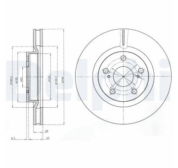 Brzdový kotouč DELPHI BG4114C