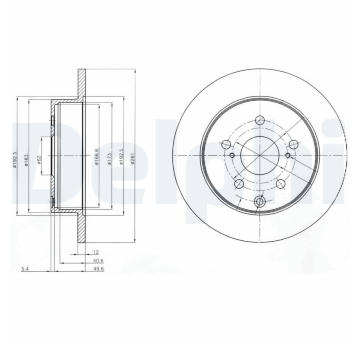 Brzdový kotouč DELPHI BG4115