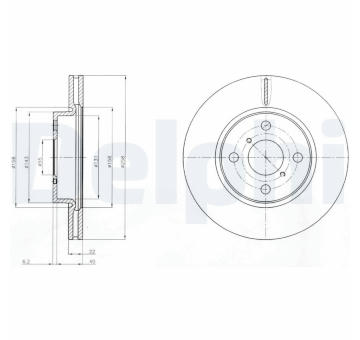 Brzdový kotouč DELPHI BG4116C