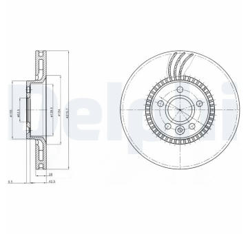 Brzdový kotouč DELPHI BG4123