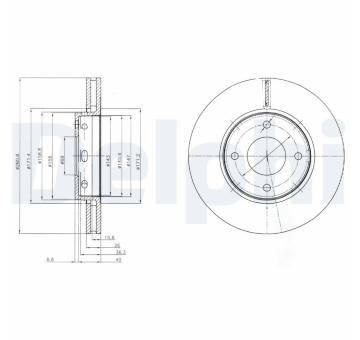 Brzdový kotouč DELPHI BG4127