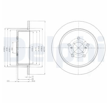 Brzdový kotouč DELPHI BG4129