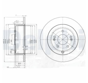 Brzdový kotúč DELPHI BG4136