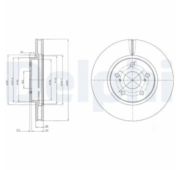 Brzdový kotouč DELPHI BG4139C