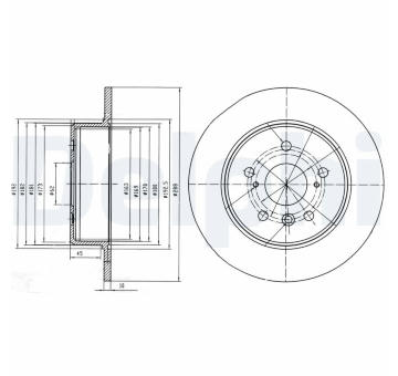 Brzdový kotouč DELPHI BG4156