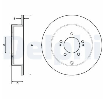 Brzdový kotouč DELPHI BG4161C
