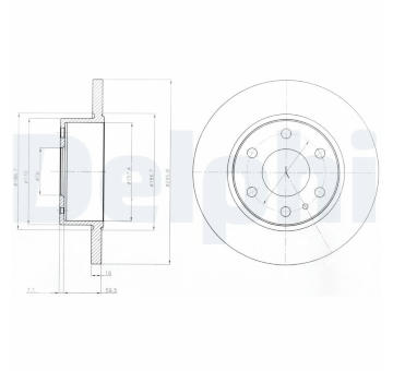 Brzdový kotouč DELPHI BG4164