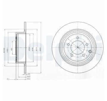 Brzdový kotouč DELPHI BG4169