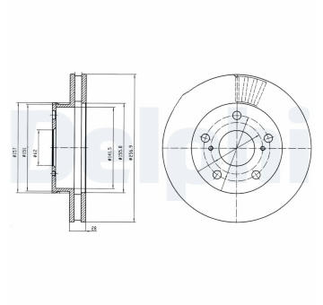Brzdový kotouč DELPHI BG4181
