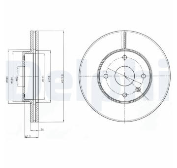 Brzdový kotouč DELPHI BG4193