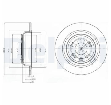 Brzdový kotouč DELPHI BG4196C