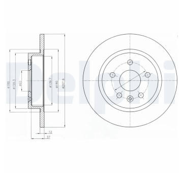 Brzdový kotúč DELPHI BG4199C