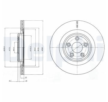 Brzdový kotouč DELPHI BG4202C