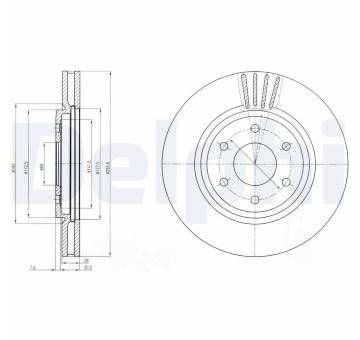 Brzdový kotouč DELPHI BG4205