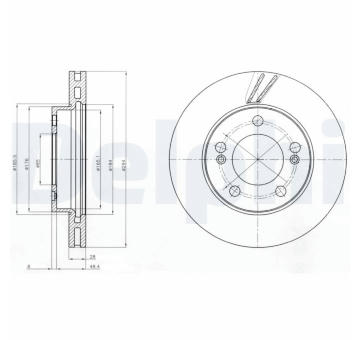 Brzdový kotouč DELPHI BG4206