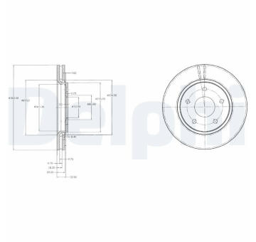 Brzdový kotouč DELPHI BG4212