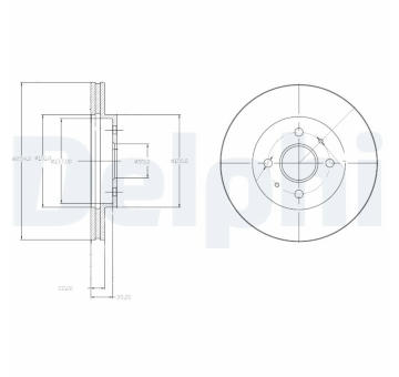 Brzdový kotouč DELPHI BG4213