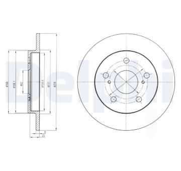 Brzdový kotouč DELPHI BG4233
