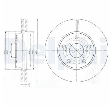 Brzdový kotouč DELPHI BG4234C
