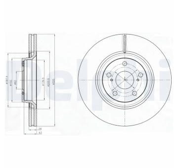 Brzdový kotouč DELPHI BG4235