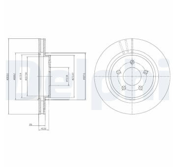 Brzdový kotouč DELPHI BG4240C