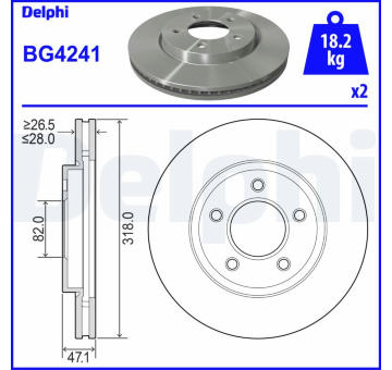 Brzdový kotouč DELPHI BG4241