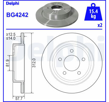 Brzdový kotouč DELPHI BG4242