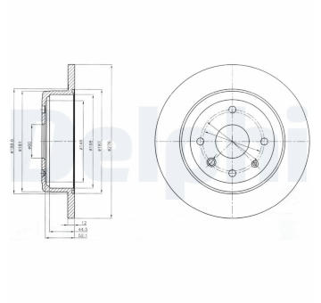 Brzdový kotouč DELPHI BG4244