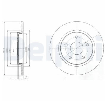 Brzdový kotouč DELPHI BG4247