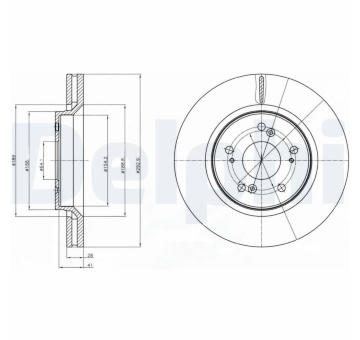 Brzdový kotouč DELPHI BG4250C
