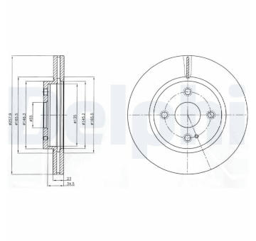 Brzdový kotouč DELPHI BG4254C