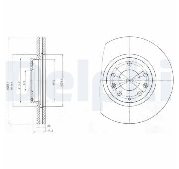 Brzdový kotouč DELPHI BG4256